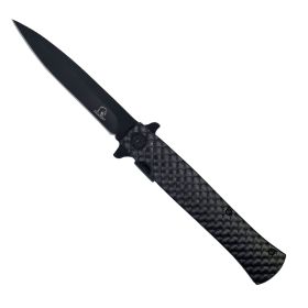 9" Spring Assisted Stiletto Knife with Fish Scale Handle