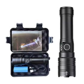 Rechargeable Flashlight (Option: black)